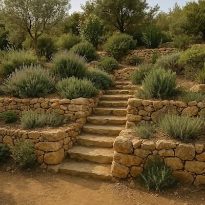 Aménagement paysager à Cabestany (66) – création de jardin décoratif.